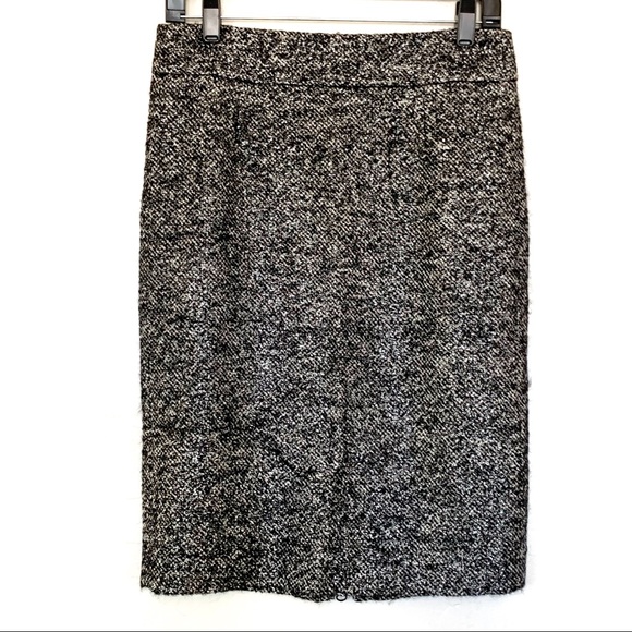 J Crew Wool Blend Pencil Skirt Zipper Size 2
